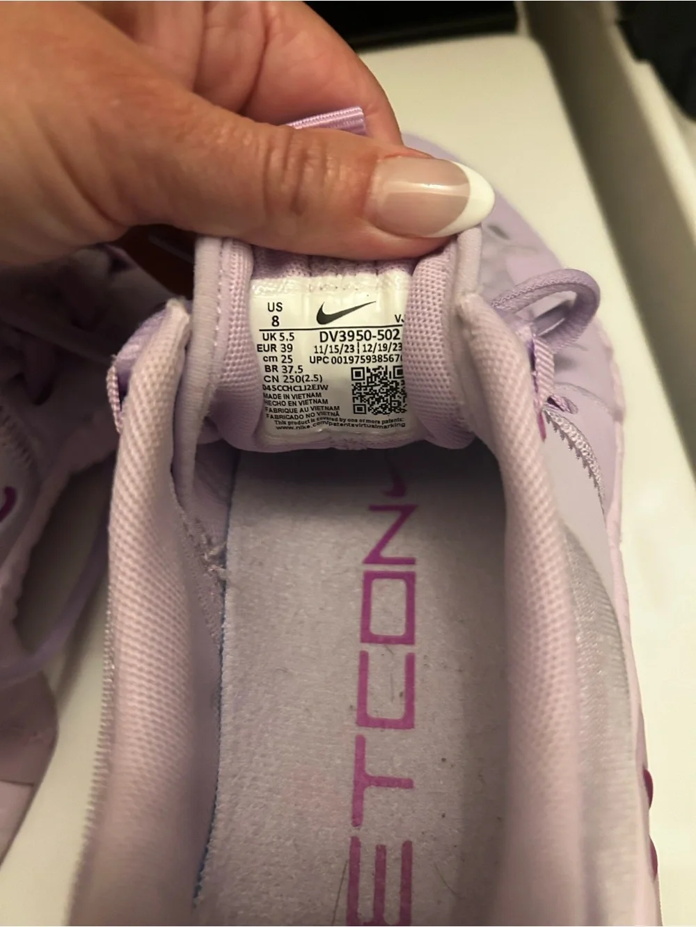 Nike Free Metcon 5 Lilac Bloom Vivid Purple Shoes Women's 8 DV3950-502